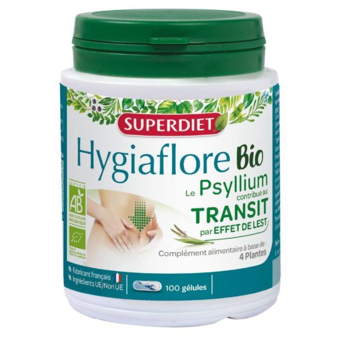 Hygiaflore psyllium BIO - 100 gélules - Superdiet