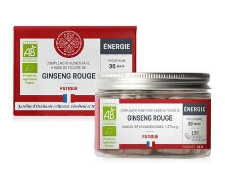 Ginseng rouge gélules - 30 jours - Jardins d'Occitanie