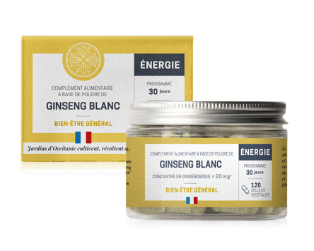 Ginseng blanc gélules - 30 jours - Jardins d'Occitanie