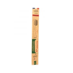 Recharge Brosse à dents Edith médium - étui de 2 têtes - Bioseptyl