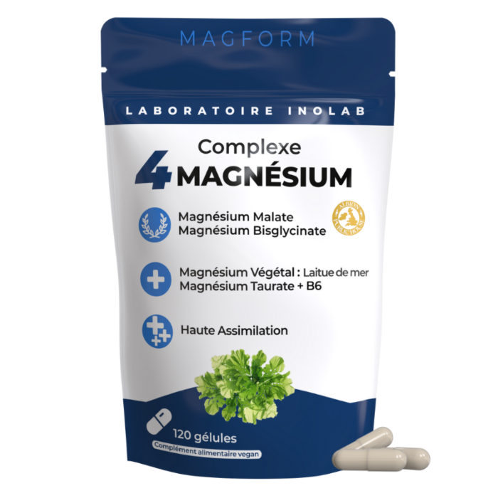 Magform, 4 Magnésium - 120 gélules - Inolab