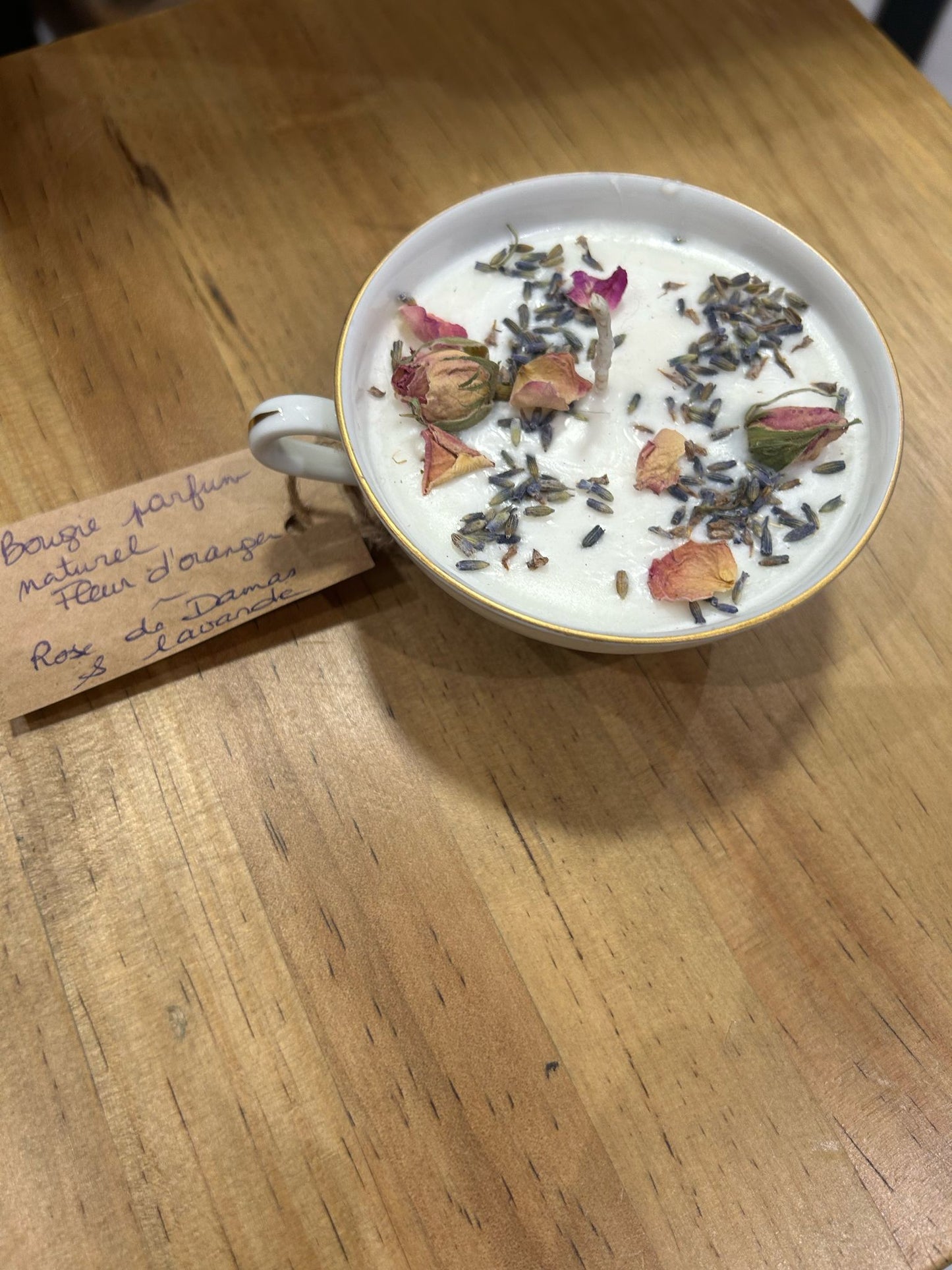 Bougie naturelle (15) - Tasse moyen format - Les Tisâmes
