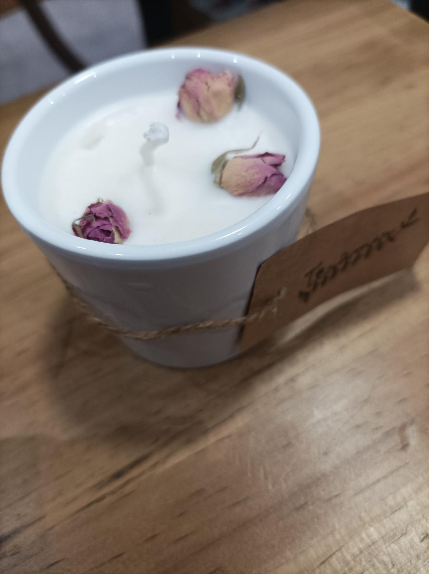 Bougie naturelle (6) - Tasse moyen format - Les Tisâmes