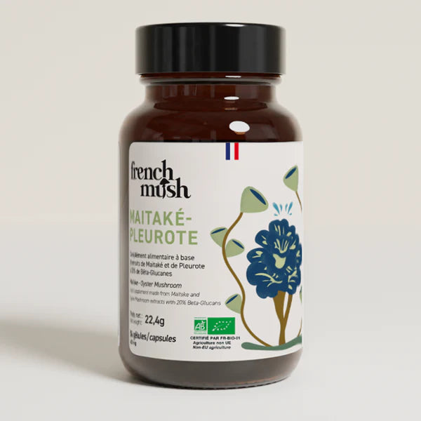 Maitaké-Pleurote bio - 56 gélules - French Much