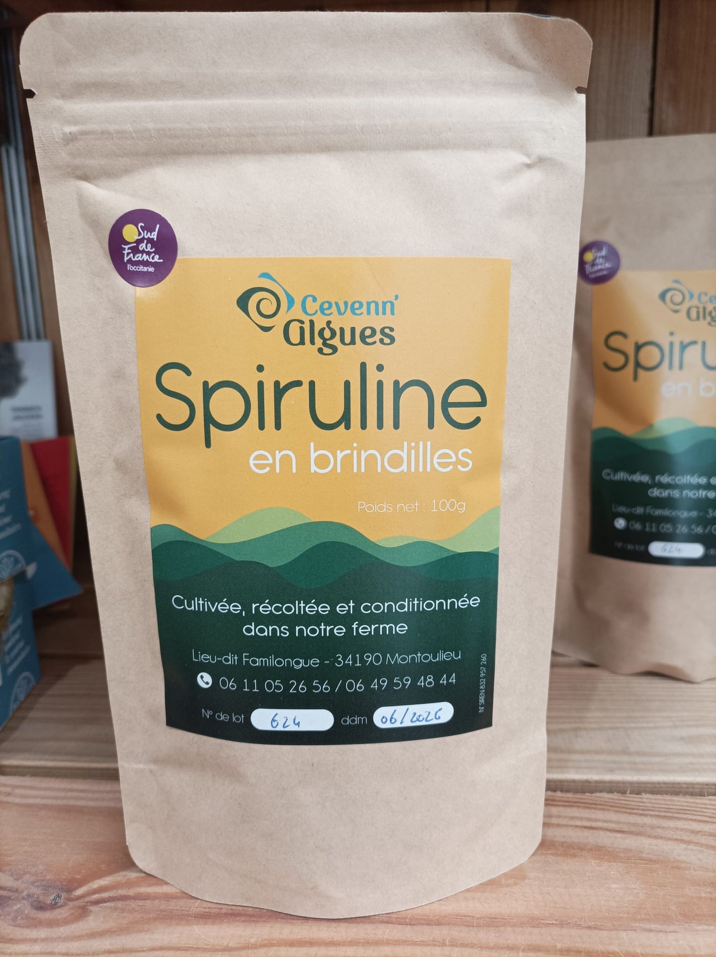 Spiruline séchée en brindilles - 100g - Cevenn Algues