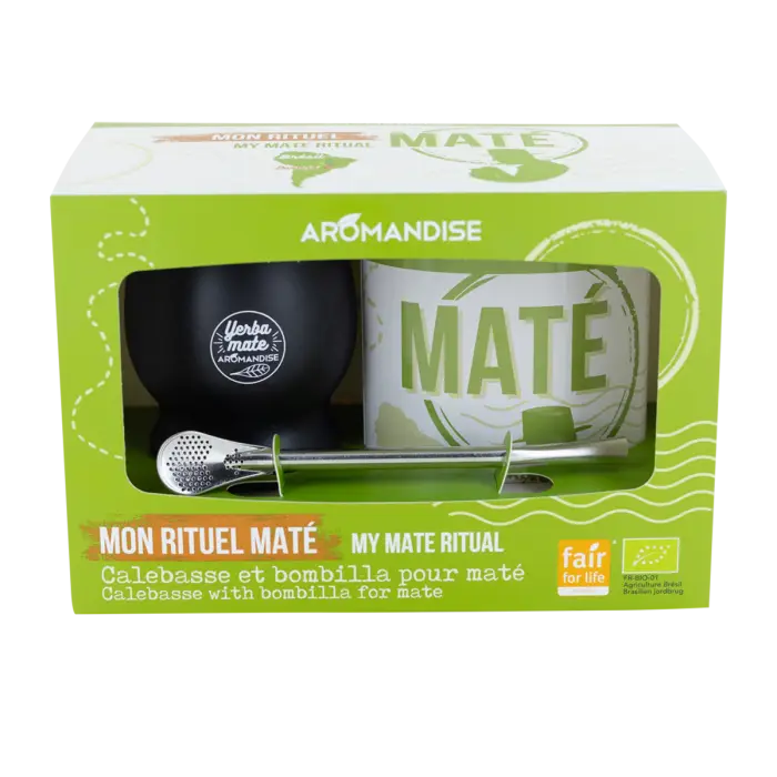 Coffret Mon rituel Maté - Calebasse + Maté bio - Aromandise