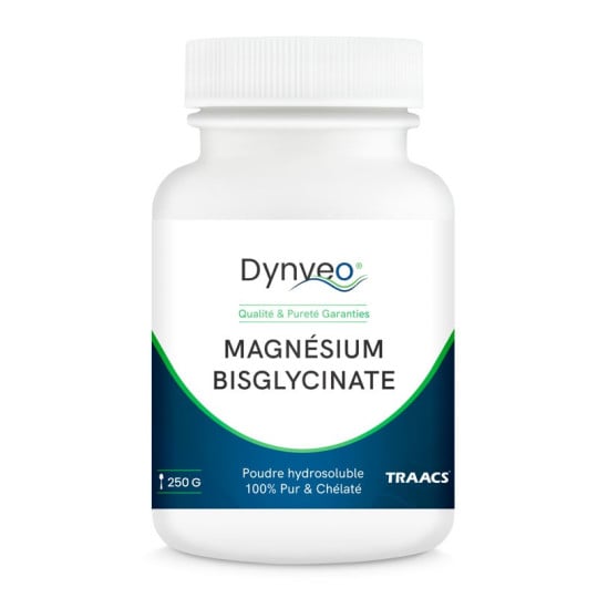 Magnésium bisglycinate poudre pure - 250 gr - Dynveo