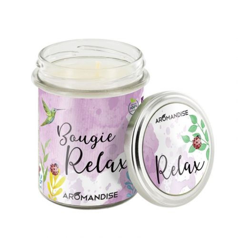 Bougie d'ambiance aux huiles essentielles - Relax - Aromandise
