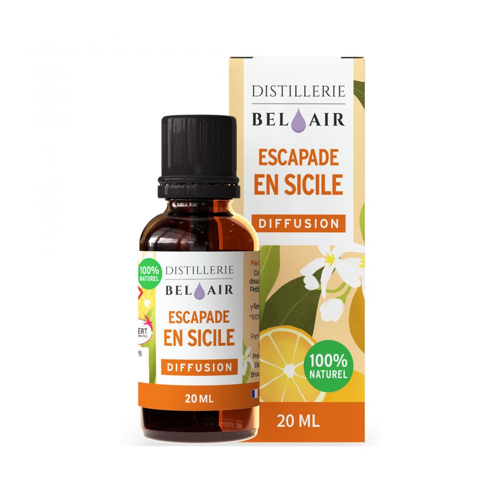 Escapade en Sicile bio - synergie d'huiles essentielles - 20 ml - Bel Air