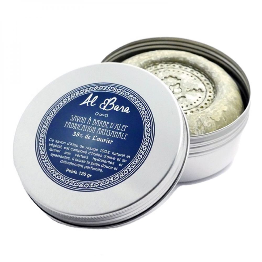 Savon d'Alep à barbe 35% laurier - 120g - Al bara