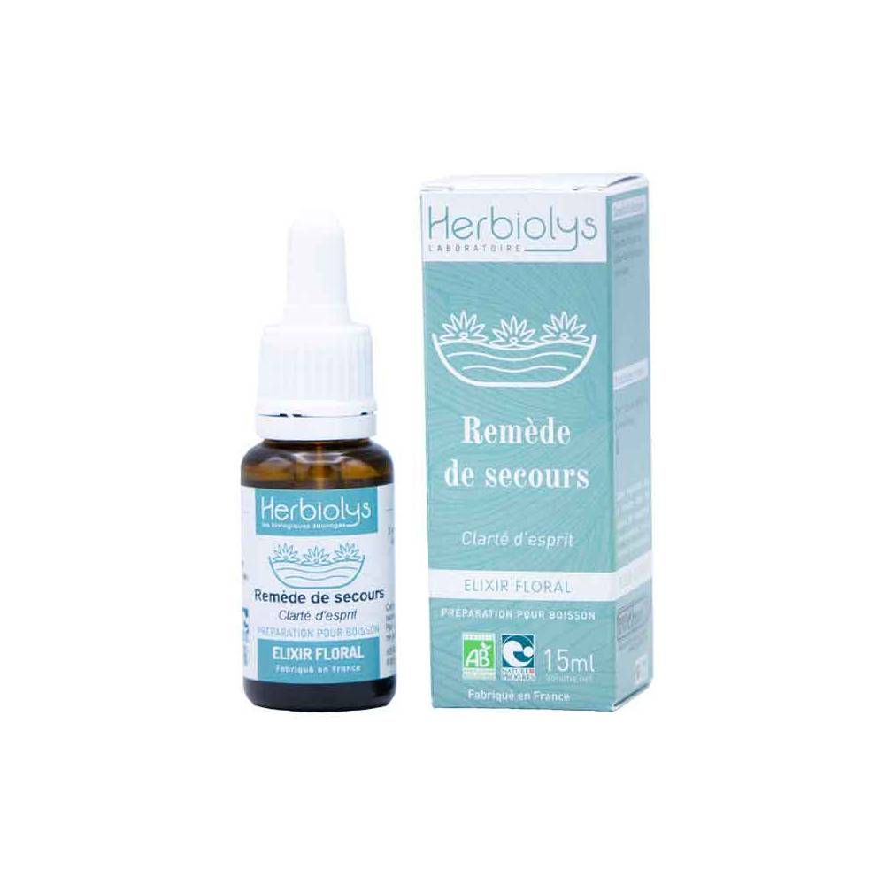 Remède de secours - Fleurs de Bach - 15 ml - Herbiolys