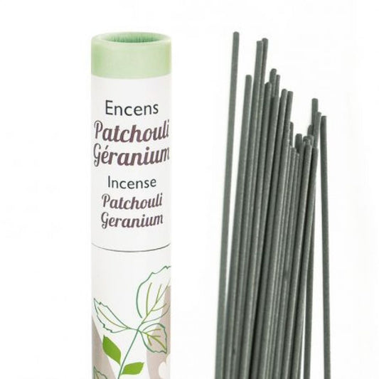 Encens végétal - Patchouli, géranium - 30 bâtonnets - Aromandise