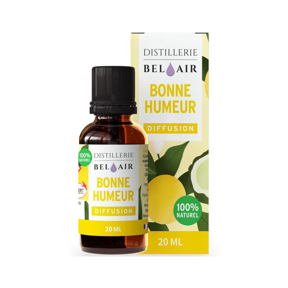 Bonne humeur bio - Synergie d'huiles essentielles - 20 ml - Bel Air