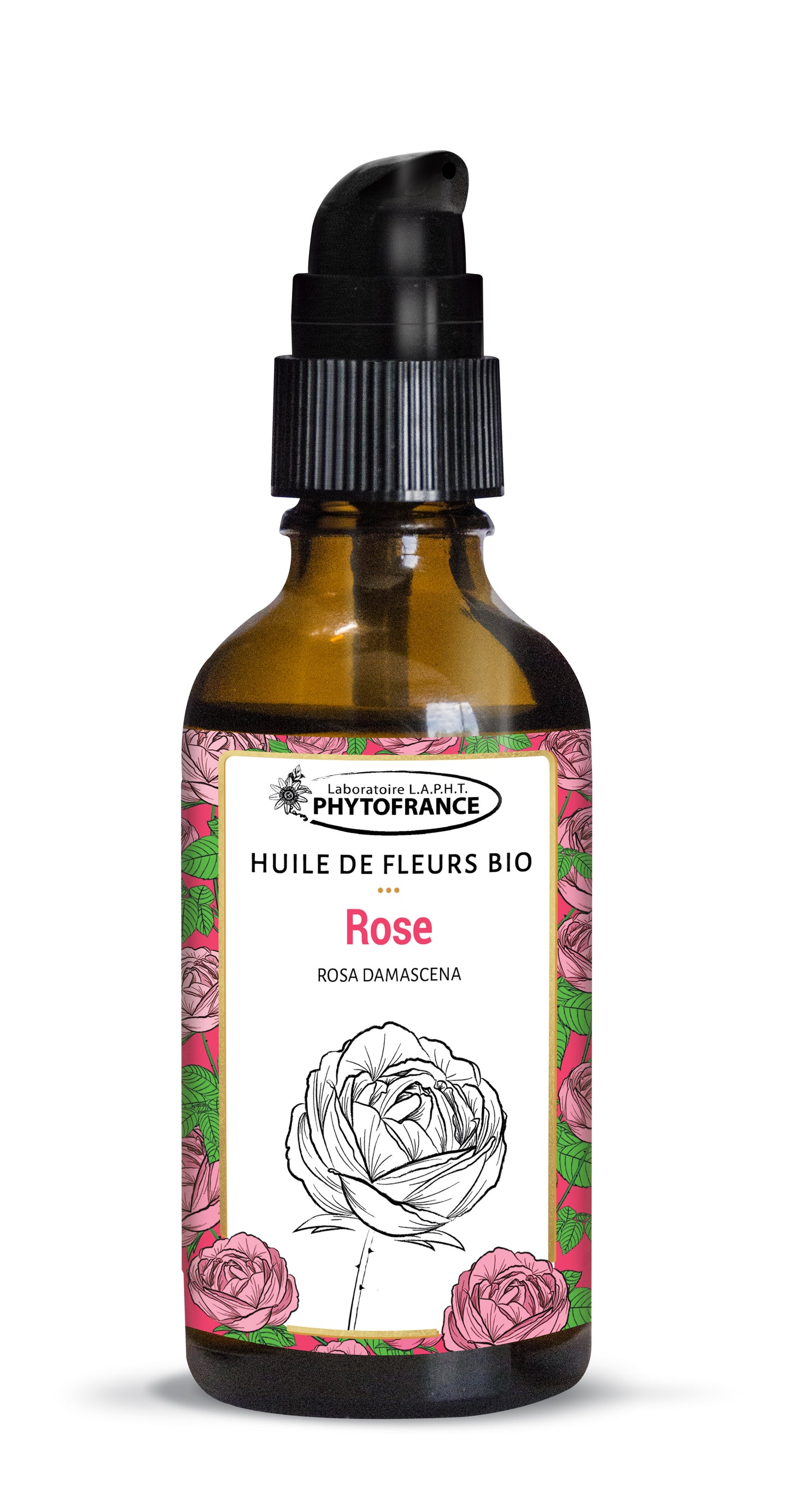 Rose de Damas bio - huile de fleurs - 50 ml - Phytofrance