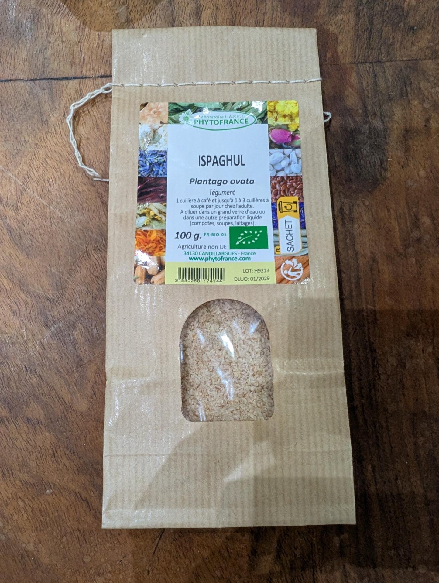 Psyllium bio - Ispaghul tegument - 100 gr - Phytofrance