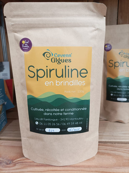 Spiruline séchée en brindilles - 100g - Cevenn Algues
