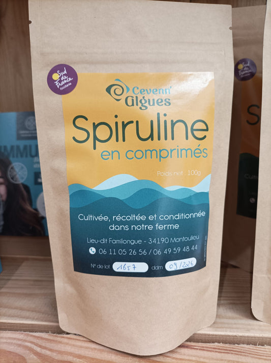Spiruline séchée - 200 comprimés - Cevenn Algues