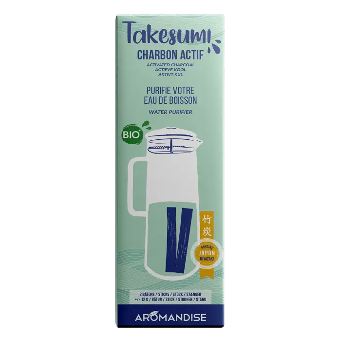 Charbon de bambou bio Takesumi - 2 bâtonnets - Aromandise
