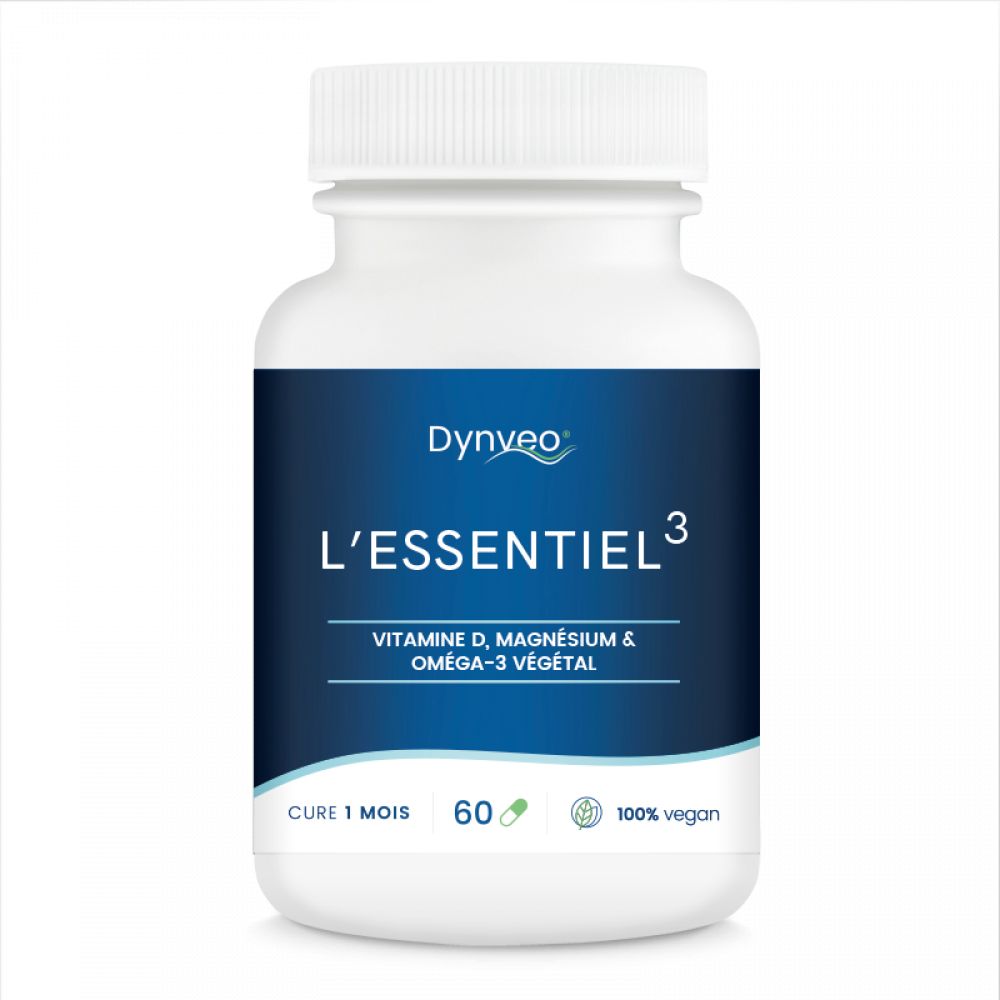 L'essentiel 3 - Complexe Vit D, magnésium, Oméga 3 - 60 gélules - Dynveo