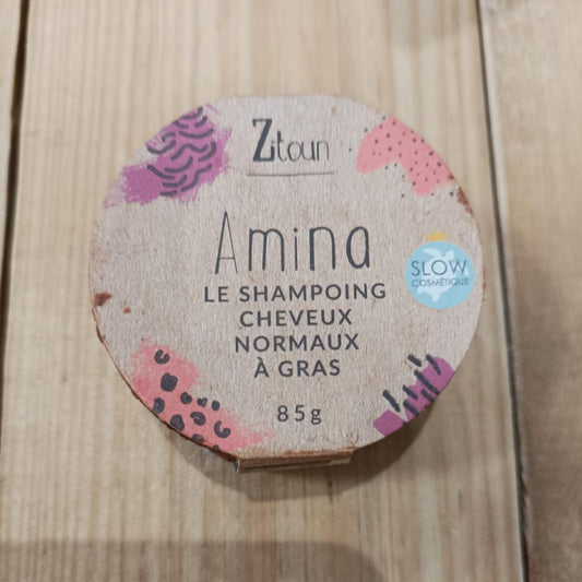 Shampoing solide Amina - Cheveux normaux à gras - 85 gr - Zitoun
