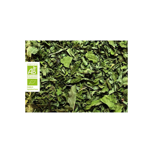 Pure fraîcheur bio - Menthe poivrée ginseng feuilles - Vrac 22.5 gr - Jardins d'Occitanie