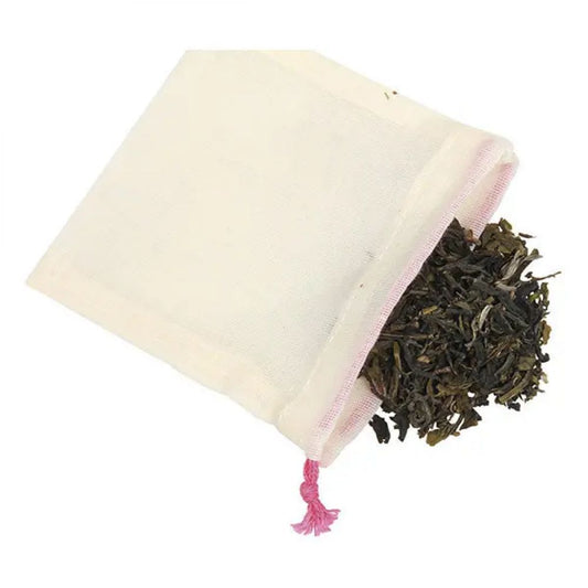 Sachets à thé réutilisables coton bio - 5 pièces - Ah Table !