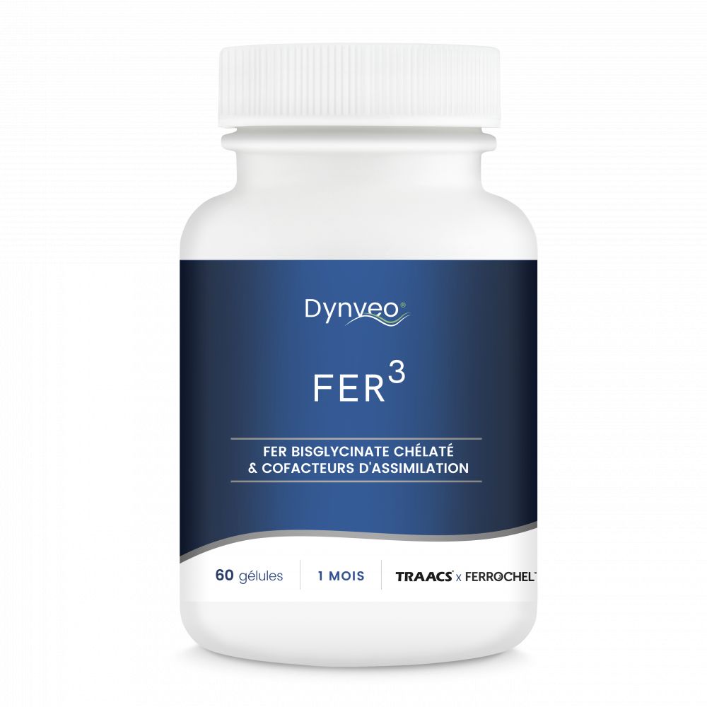 Fer 3 - Complexe fer et vitamine C - 60 gélules - Dynveo