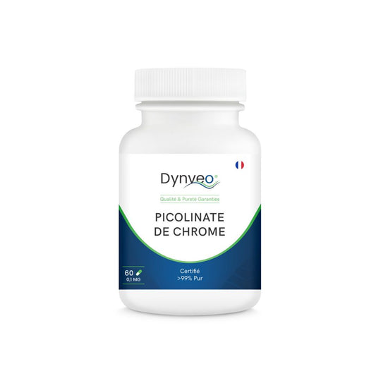 Picolinate de chrome pur 100µg - 60 gélules - Dynveo