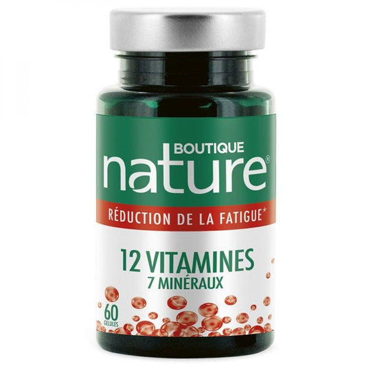 12 vitamines et 7 mineraux - 60 gélules - Boutique Nature