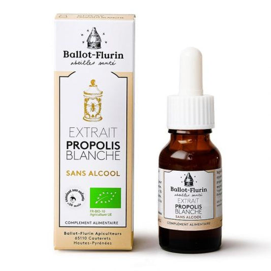 Extrait de propolis blanche bio (sans alcool) - 15 ml - Ballot-Flurin