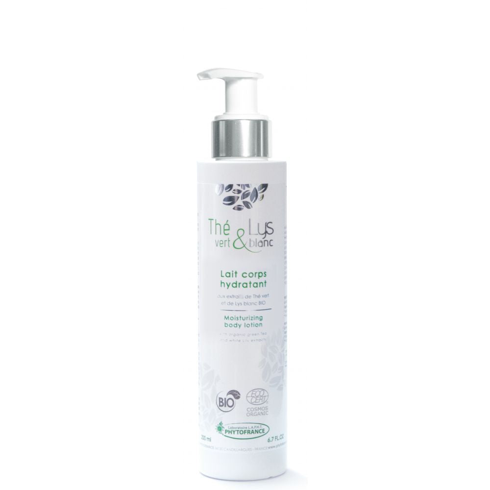 Lait corps hydratant bio - 200 ml - Thé vert & Lys blanc - PhytoFrance